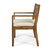 Set of 2 Brown and White Hand Crafted Outdoor Patio Dining Chairs with Cushions 35.5" - IMAGE 2