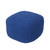 20.5" Navy Blue Contemporary Knitted Square Pouf Ottoman - IMAGE 2