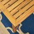 5pc Brown and Blue Outdoor Patio Conversation Set with Cushions 39.5" - IMAGE 6