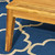 5pc Brown and Blue Outdoor Patio Conversation Set with Cushions 39.5"