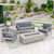 5pc Gray and Silver Contemporary Outdoor Patio Fire Pit Set 56" - IMAGE 2