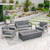 5pc Fossil Gray and Silver Contemporary Outdoor Patio Fire Pit Set 56" - IMAGE 2