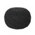 19.75" Jet Black Contemporary Knitted Round Pouf Ottoman - IMAGE 1