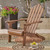 36" Brown Outdoor Patio Foldable Adirondack Chair - IMAGE 6