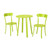 3-Piece Matte Lime Green Solid Handcrafted Outdoor Furniture Patio Bistro Set - IMAGE 1