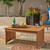 40" Brown Traditional Handcrafted Rectangular Outdoor Coffee Table - IMAGE 6