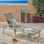 77.25" Gray and Silver Wicker Outdoor Furniture Patio Chaise Lounge