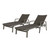 Set of 2 Gray and Silver Wicker Outdoor Furniture Patio Chaise Lounges 77.25" - IMAGE 1
