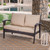 48.75" Tan Brown Contemporary Style Outdoor Patio Loveseat - IMAGE 1