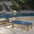 79" Blue and Brown Contemporary Outdoor Patio Rectangular Chaise Lounge - IMAGE 2