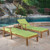Set of 2 Green and Brown Contemporary Outdoor Patio Rectangular Chaise Lounge 79" - IMAGE 2