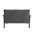 48.75" Gray and Silver Contemporary Style Outdoor Patio Loveseat - IMAGE 6