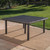 64" Brown Contemporary Square Outdoor Patio Dining Table - IMAGE 5