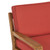 2pc Red and Brown Outdoor Loveseat with Coffee Table 52" - IMAGE 3