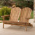 51.75" Brown Contemporary Outdoor Patio Adirondack Loveseat - IMAGE 2