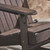 39.5" Gray Contemporary Outdoor Patio Adirondack Chair - IMAGE 4