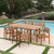 9-Piece Rustic Brown Wood Finish Outdoor Furniture Patio Dining Set - IMAGE 6