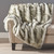 Gray and White Contemporary Throw Blanket 50" x 60" - IMAGE 6
