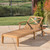 79" Brown Teak Finish Outdoor Furniture Patio Chaise Lounge - IMAGE 6