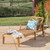 79" Brown Teak Finish Outdoor Furniture Patio Chaise Lounge