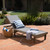 78.25" Dark Gray and Brown Mesh Outdoor Furniture Patio Chaise Lounge