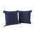 Set of 2 Navy Blue Contemporary Solid Square Throw Pillows with Tassels 20" - IMAGE 1