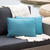 Set of 2 Teal Blue Solid Rectangular Outdoor Throw Pillows 18.5" - IMAGE 4