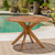 5-Piece Brown Teak Finish Wood Outdoor Furniture Patio Dining Set - IMAGE 3