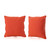 Set of 2 Tangerine Orange Solid Square Outdoor Throw Pillows 18" - IMAGE 1