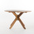 47.25" Brown Contemporary Round Outdoor Patio Dining Table - IMAGE 1