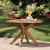 47.25" Brown Contemporary Round Outdoor Patio Dining Table