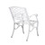 Set of 2 White and Black Contemporary Outdoor Patio Arm Dining Chairs 35"