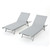 2-Piece Gray Aluminum Outdoor Furniture Patio Chaise Lounger Set - IMAGE 1