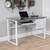 47" Black and White Contemporary Glass Rectangular Computer Desk - IMAGE 4