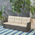 75" Chocolate Brown and Beige Contemporary Outdoor Patio Sofa with Cushions