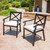 7-Piece Black Aluminum Outdoor Furniture Patio Expandable Dining Set - Ivory Cushions - IMAGE 2