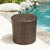 17.5" Brown Contemporary Outdoor Round Barrel Accent Side Table - IMAGE 4