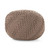 20" Brown Contemporary Hand Knitted Outdoor Patio Pouf Ottoman with Filler - IMAGE 1