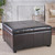 35.25" Espresso Brown Contemporary Square Storage Ottoman - IMAGE 1