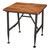 18" Brown Antique Finish Outdoor Patio End Accent Table - IMAGE 1