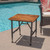 18" Brown Antique Finish Outdoor Patio End Accent Table - IMAGE 4