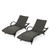 2-Piece Brown Wicker Outdoor Furniture Patio Chaise Lounger Set - IMAGE 1