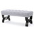 41" Gray and Brown Contemporary Ottoman Bench - IMAGE 1