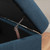 31" Navy Blue Upholstered Square Storage Ottoman - IMAGE 2
