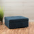 31" Navy Blue Upholstered Square Storage Ottoman - IMAGE 5