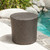 17.5" Dark Gray Contemporary Wicker Outdoor Patio Barrel Side Accent Table - IMAGE 4