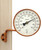 4" White and Brown Round Swivel Dial Thermometer - IMAGE 1