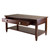 40" Walnut Brown Contemporary Coffee Table with Tapered Leg - IMAGE 2