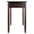 41.75" Coffee Brown Contemporary Writing Desk