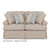 Sunset Trading Horizon T-Cushion Loveseat Slipcover Linen - IMAGE 2